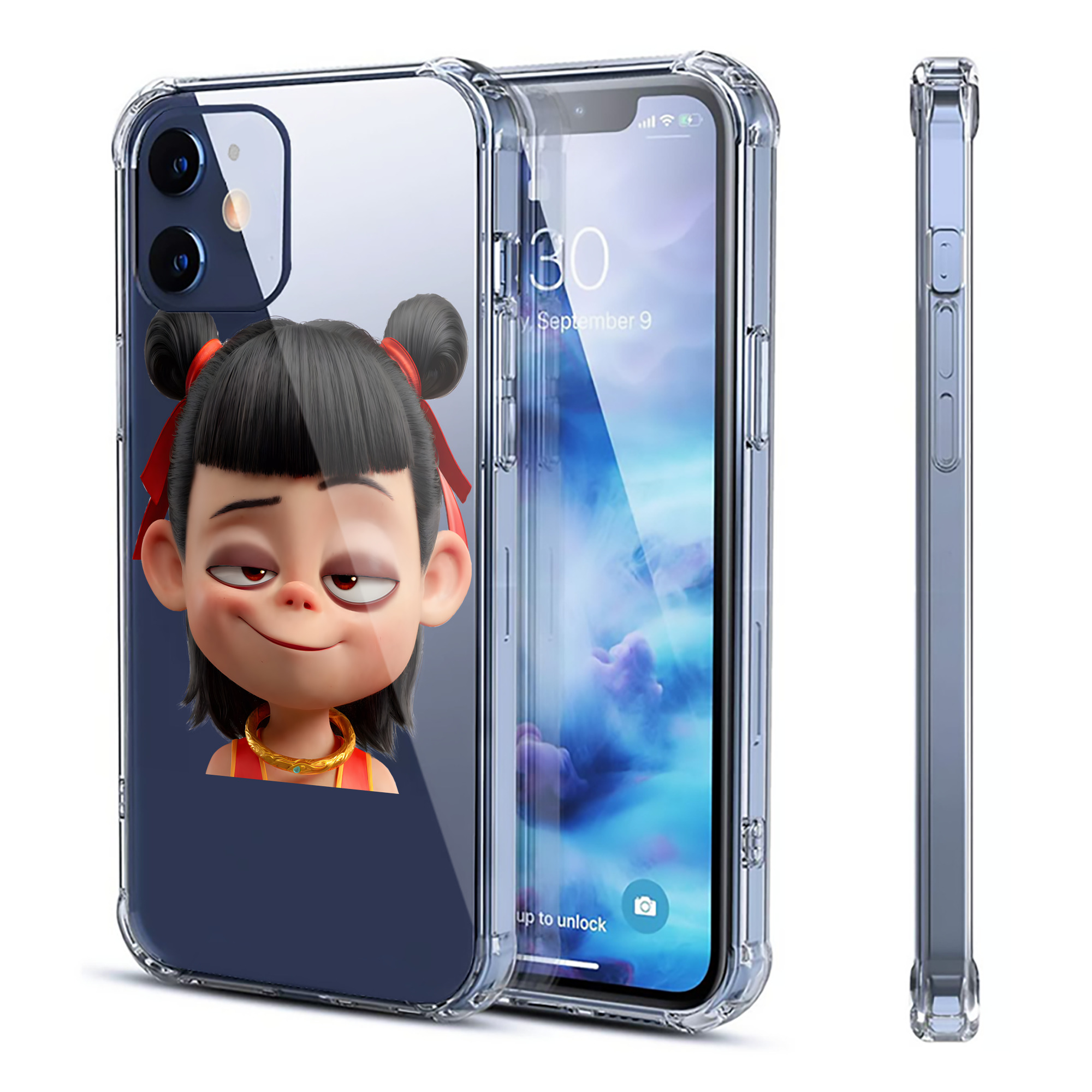 （画像用） Ne Zha 2 ナタ 魔童の大暴れ 【iPhone 12シリーズ対応】透明スマホケース（クリアソフトケース）